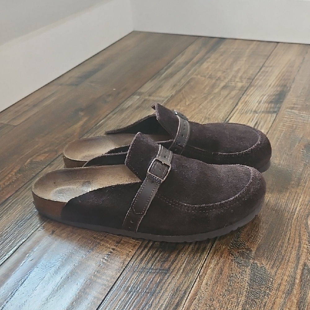 Birkenstock Brown Suede‎ Mules